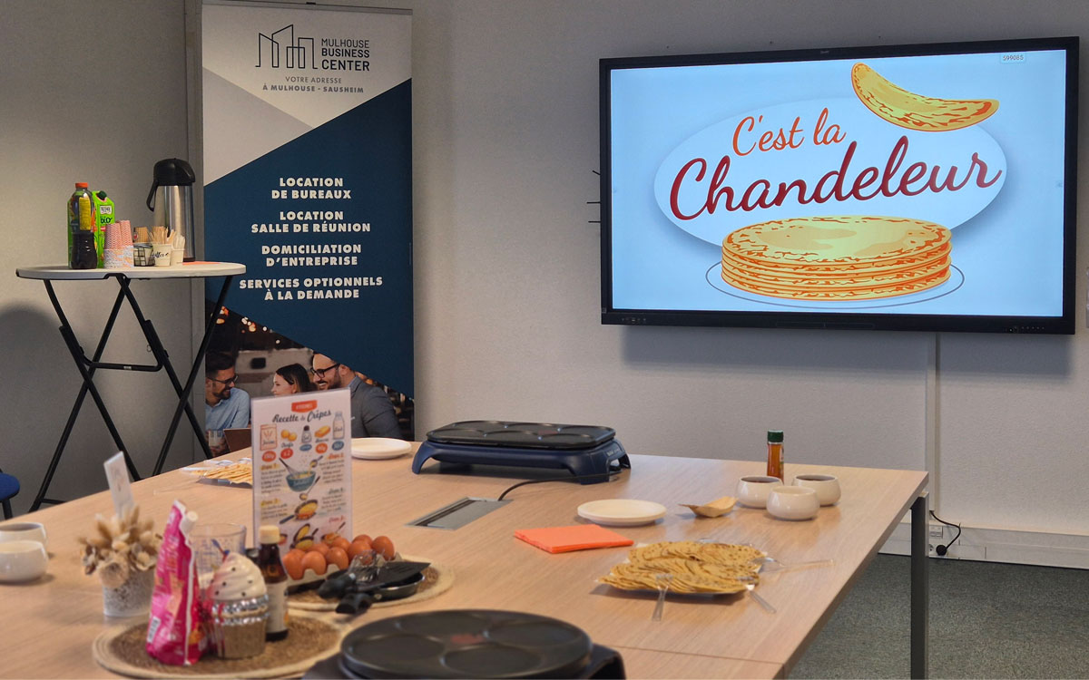 nous fêtons la chandeleur avec les membres du mulhouse business center à Sausheim